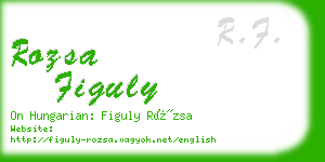 rozsa figuly business card